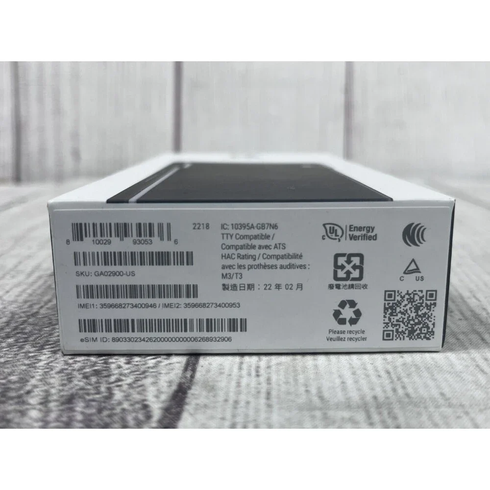 BOX ONLY - Google Pixel 6 Stormy Black 128Gb - With Inserts OEM - Charcoal